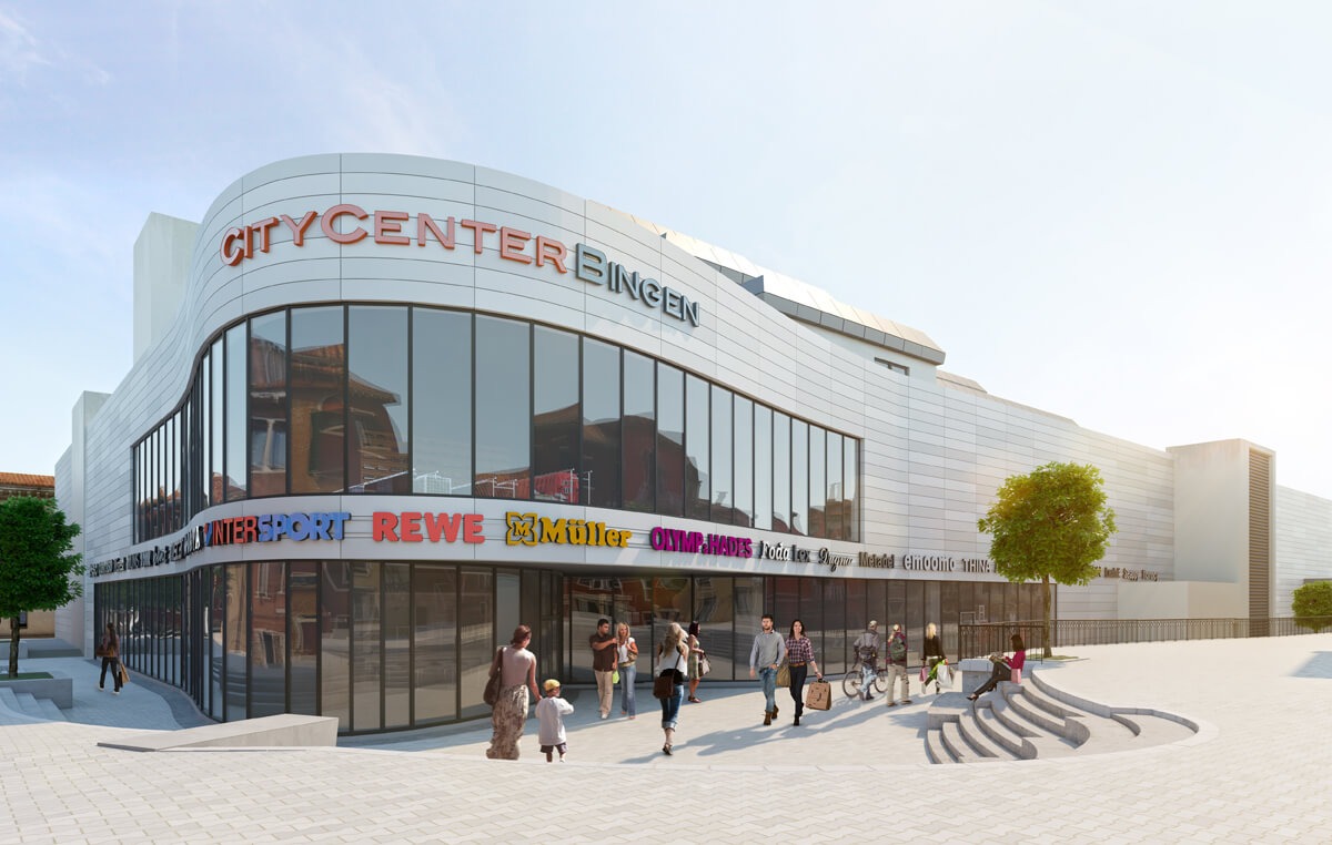 3D Visualisierung Shopping Mall in Bingen - Architektur